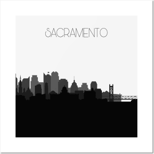 Sacramento Skyline V2 Posters and Art